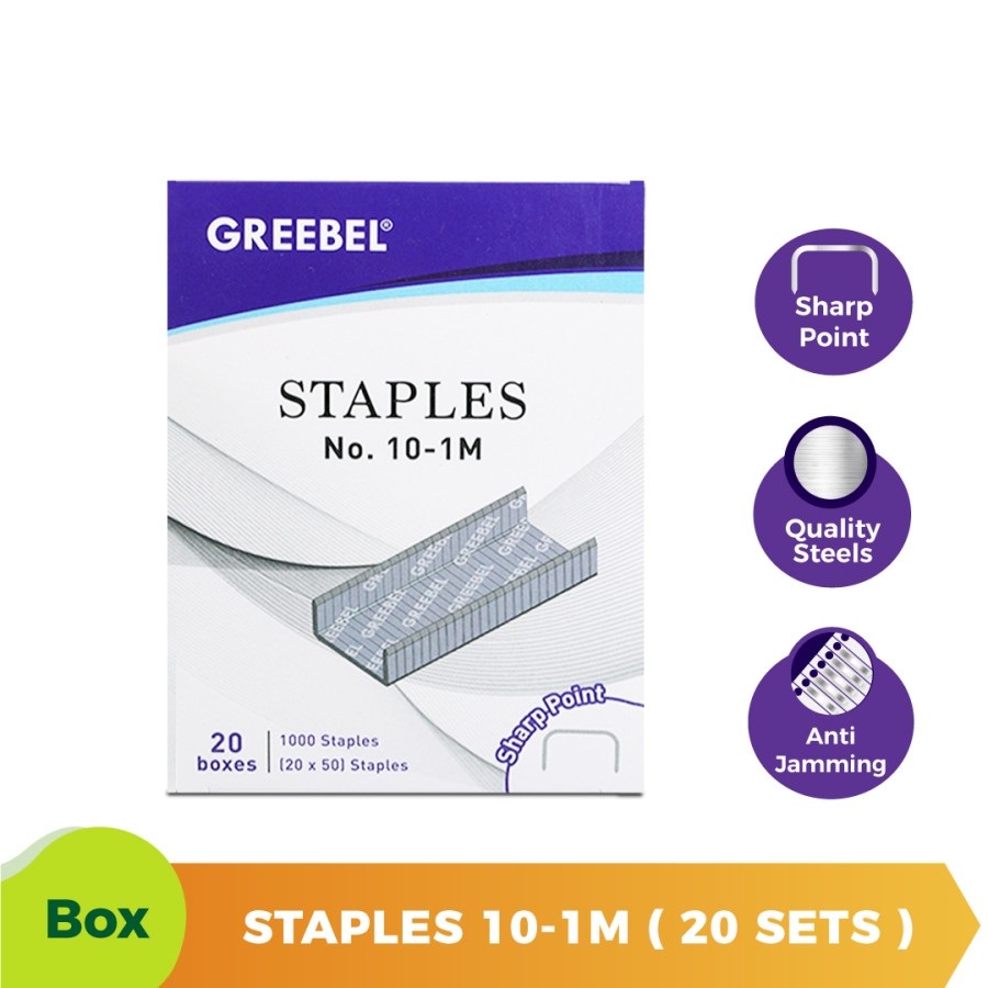 5 pcs Isi Hekter / Staples / Stapler Greebel kecil No 10