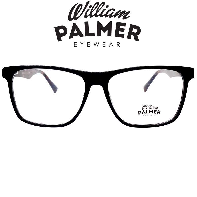 William Palmer Kacamata Pria Wanita Shell 8070 C3 Amber Black