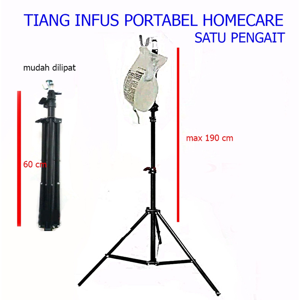 Tiang Infus Portabel 1 Pengait