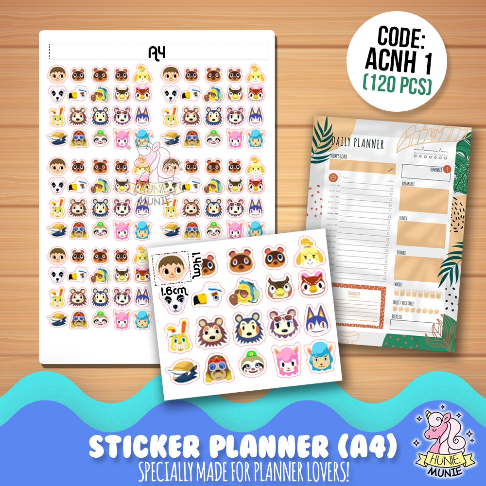 

Sticker Deco Planner - Animal Crossing New Horizons ACNH SERIES - Stiker Hunie Munie