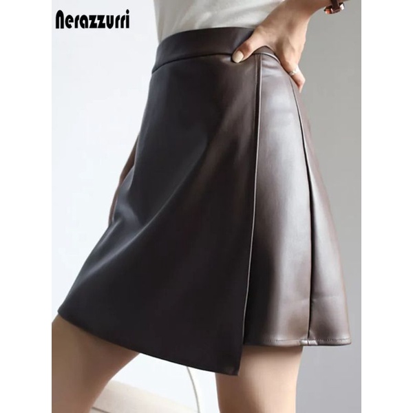 rok wanita/rok mini skirt leather