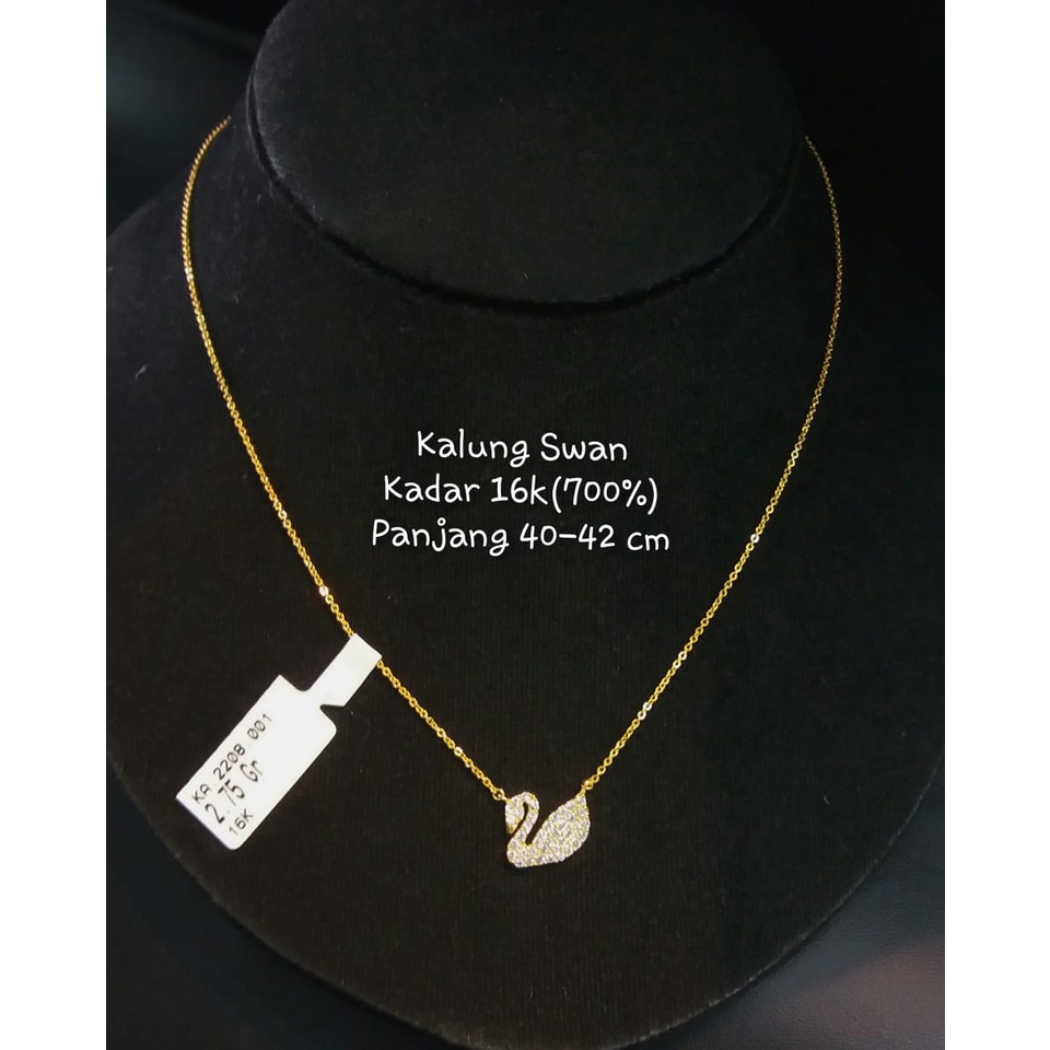 Kalung emas asli kadar 700 variasi angsa swan