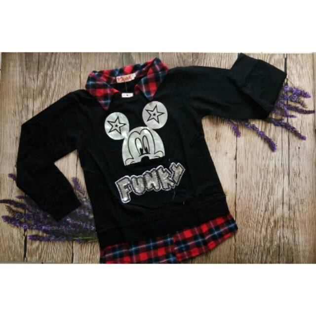 Baju anak tanggung cewek perempuan import / baju mickey mouse anak / fashion blouse anak import