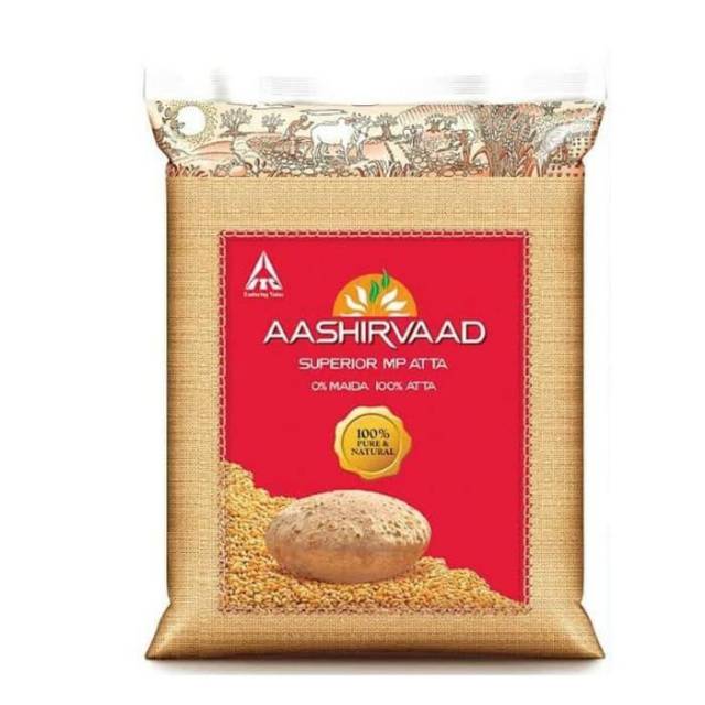 AASHIRVAAD ATTA / TEPUNG GANDUM PREMIUM 2 kg |  WHOLE WHEAT FLOUR