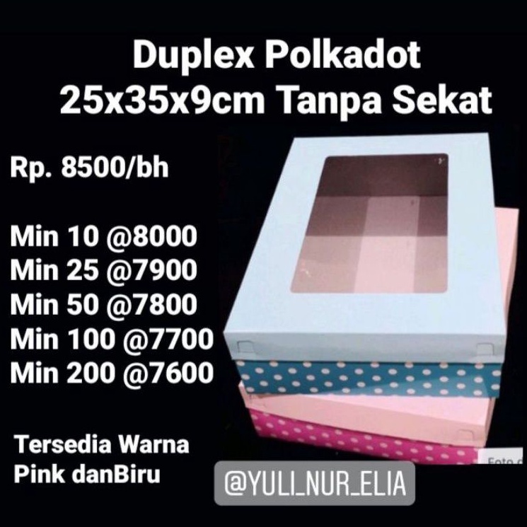 

Box Duplex 25x35x9cm Polkadot Tanpa Sekat