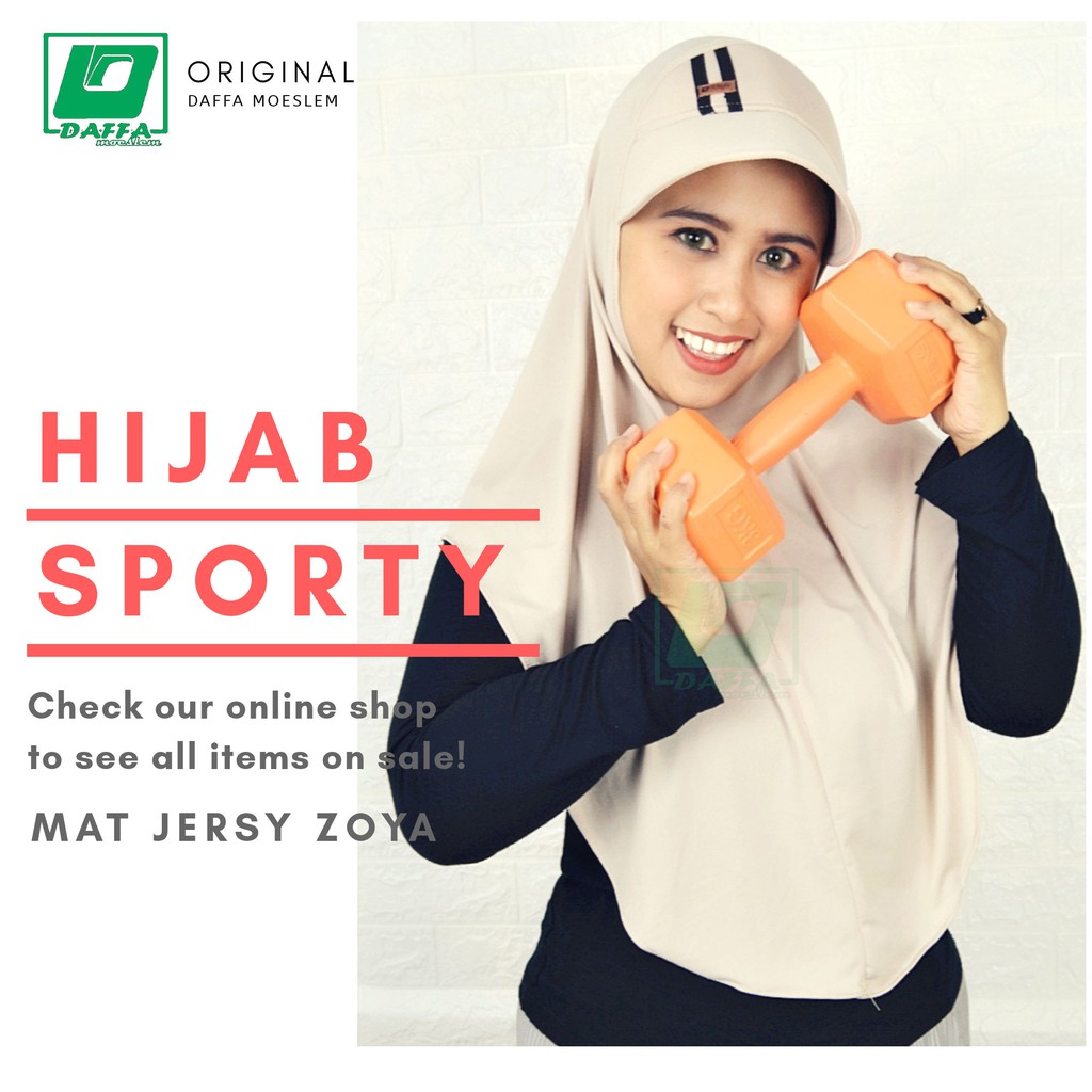DAFFA moeslem/HIJAB SPORTY/KERUDUNG TOPI JERSI-2