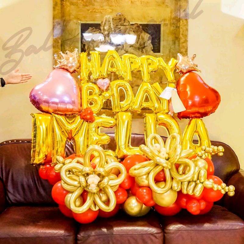 CUSTOM LETTERS BALLOON BOUQUET Buket balon custom ukuran besar Semarang
