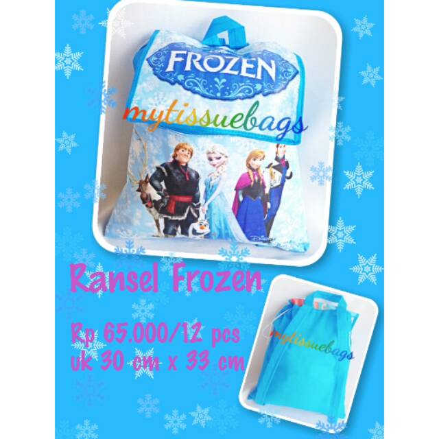 

Souvenir ulang tahun/tas ransel frozen