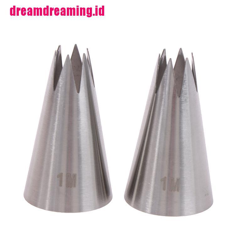 / Dreamdreaming / 1M# 304 Spuit Piping 6 Gigi Lurus Bahan stainless steel Untuk Dekorasi Kue