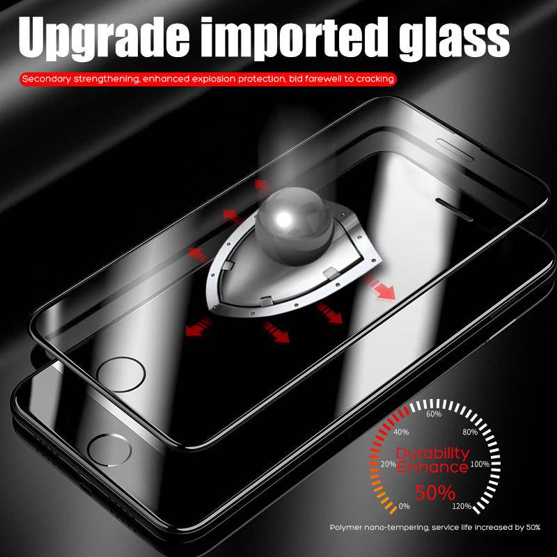 Pelindung Layar Tempered Glass 20000D Curved Untuk iPhone 11 12 13 Pro MAX Mini 6 6s 7 8 Plus SE 2020 2022 SE3