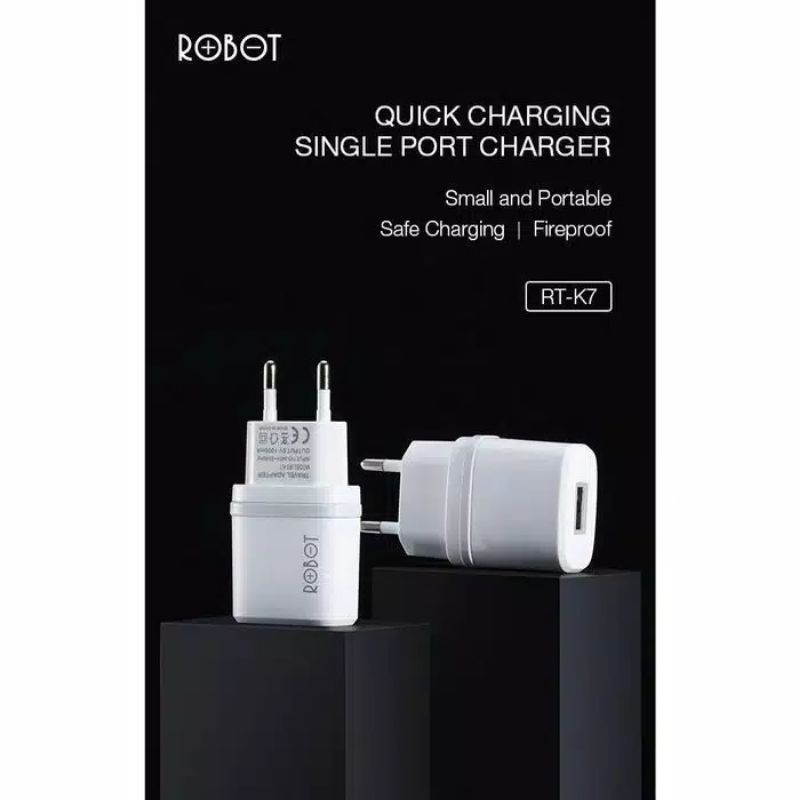 ADAPTOR CHARGER ROBOT RT-K7 Fireproof Charger QC 5V 1A ORIGINAL