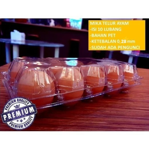 Mika telur ayam isi 10 sudah ada pengunci