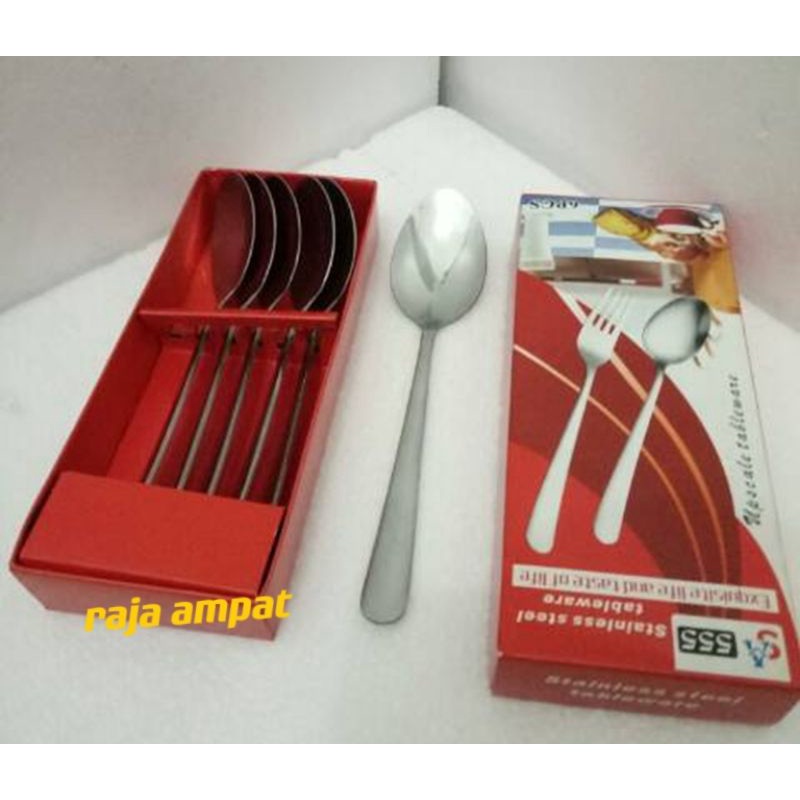 6 pcs sendok makan /6pcs grapu stainless