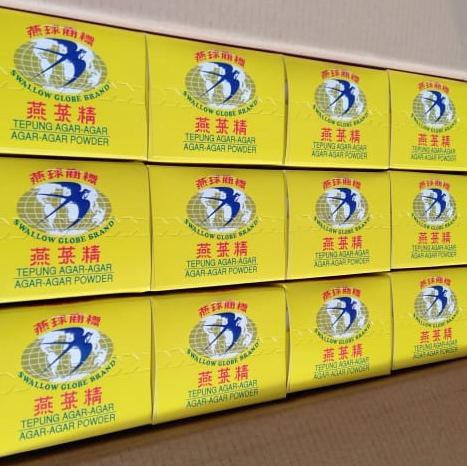 

Agar Agar Swallow Globe Brand 7 gram/sachet 1 BOX isi 12 sachets
