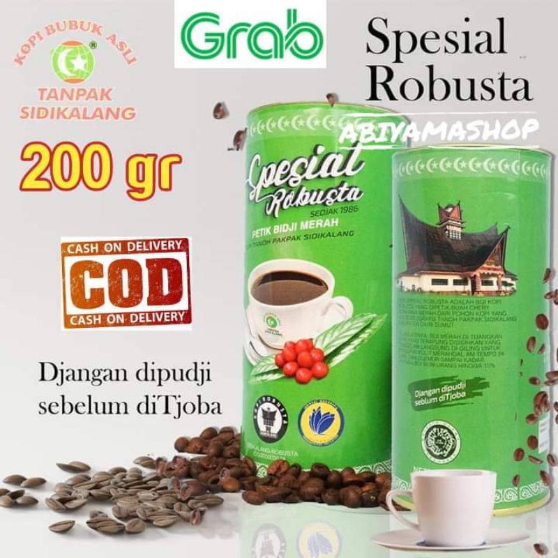 

Kopi Tanpak Spesial Robusta Kemasan Kaleng 200 gram