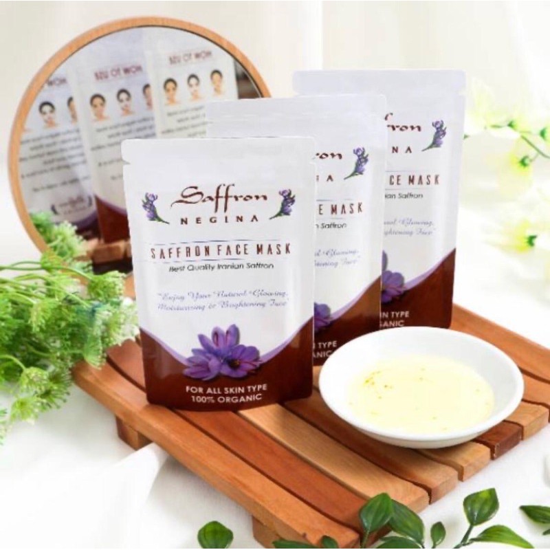 masker wajah/face mask/masker wajah saffron/whitening mask