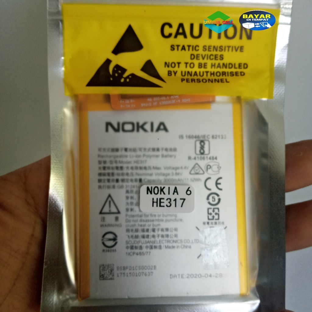 BATERAI LUMIA NOKIA 6 BATTERY NOKIA 6 HE317 ORIGINAL