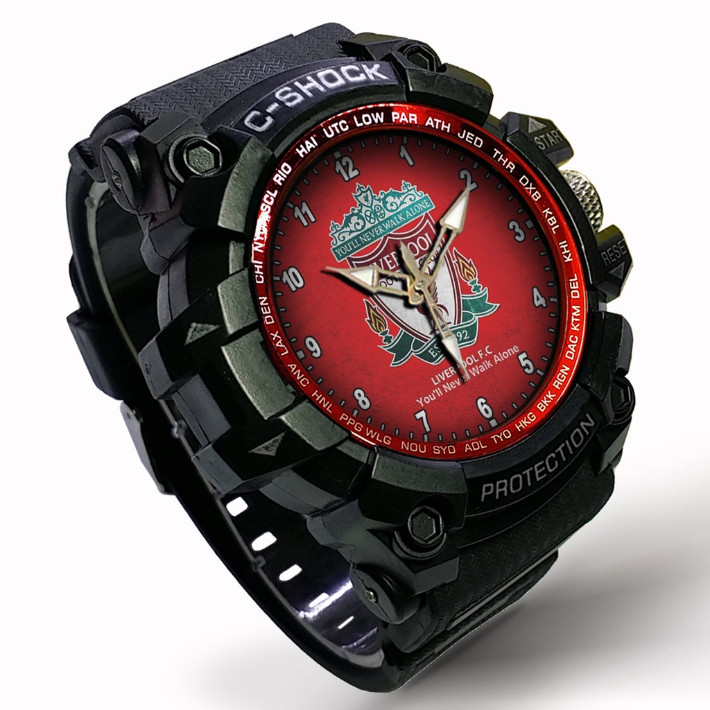 (EXCLUSIVE BOSSQU) JAM TANGAN LIVERPOOL LIST MERAH - 4