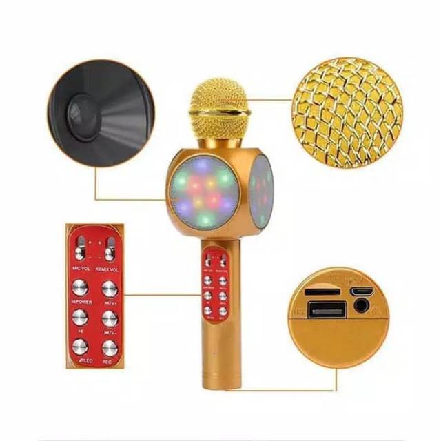 Mic bluetooth WS 1618  karaoke portable wireles