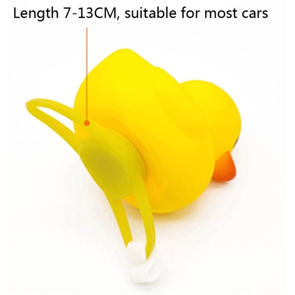 Bebek Sepeda Bell Aksesoris Dekorasi Mobil Bebek Kuning Kecil Helm LED Spion Mobil bebek yellow