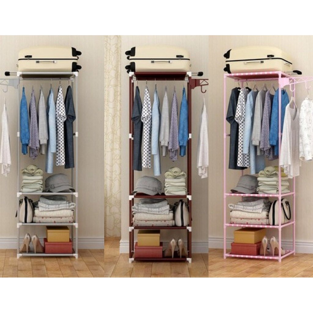 MILIKI SEGERA Stand Hanger triangle tempat gantungan baju / square terbaru jumbo bagus mudah dirakit murah