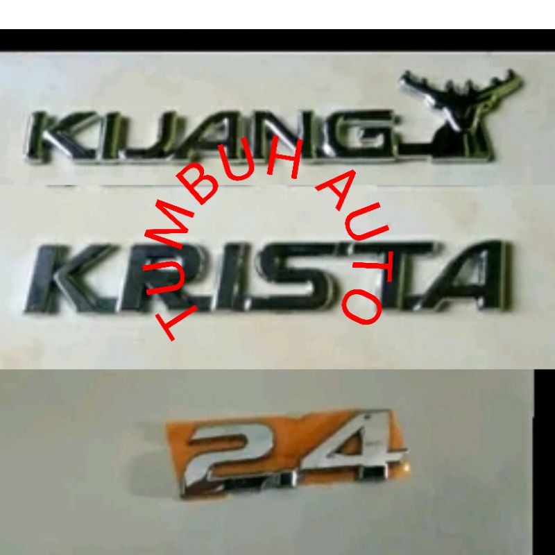 Emblem 3 Pcs Toyota Kijang Kapsul Tanduk Krista 2.4 Long Short