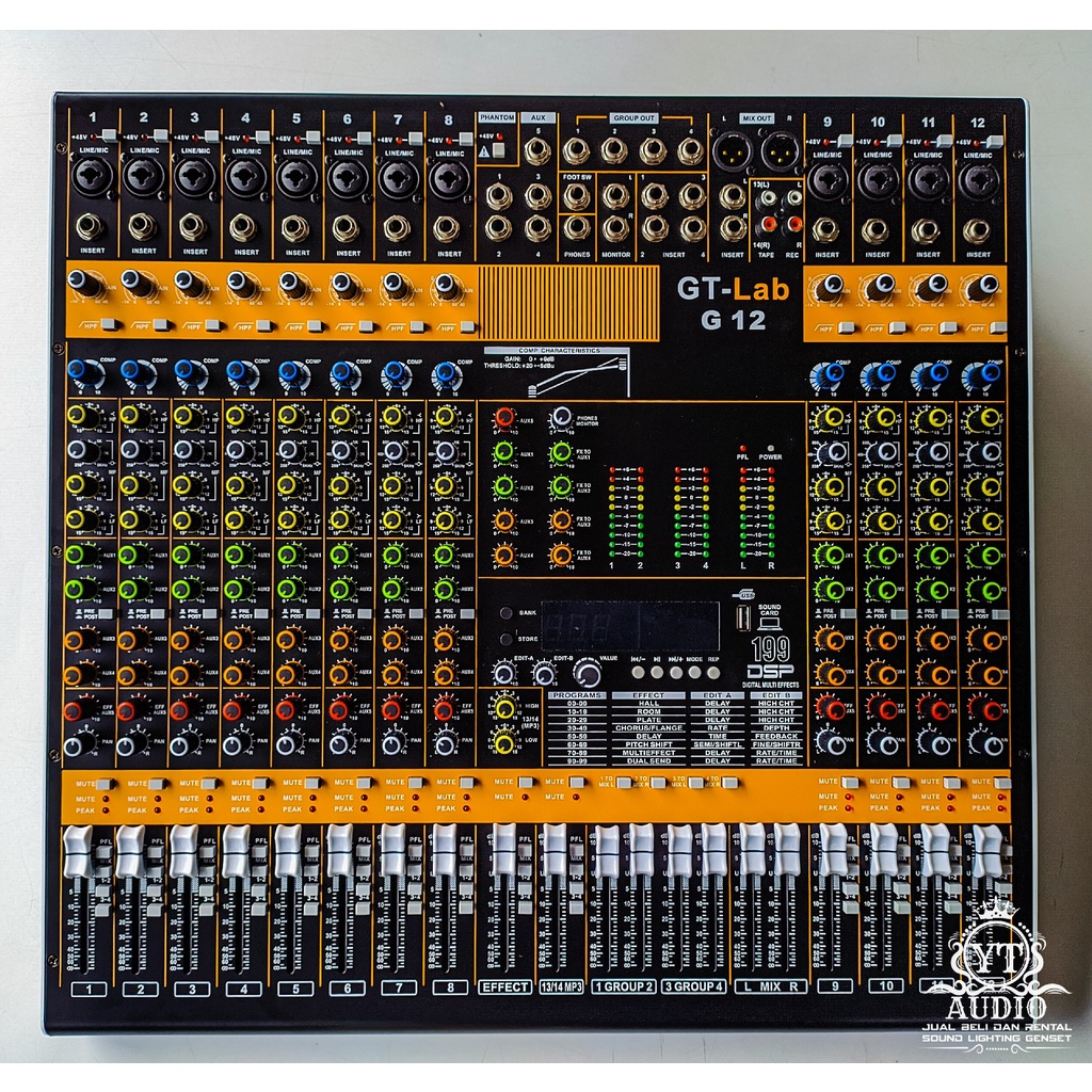 Mixer GT Lab G12 TERBARU 12 Chanel Original RDW + COMPRESS