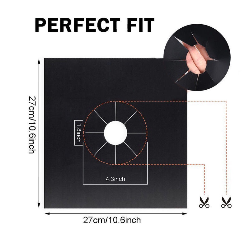 Cover Pelindung Kompor Gas Tahan Suhu Tinggi Ukuran 270x270 X 0.2mm Untuk Aksesoris Dapur