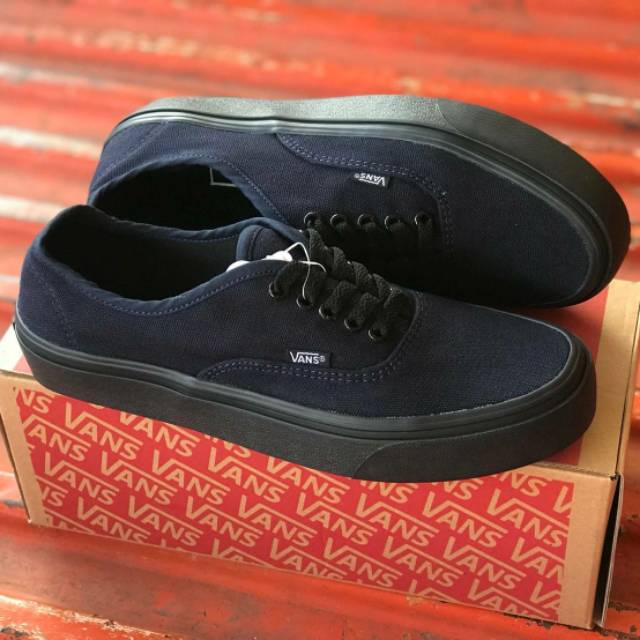 Vans Authentic Navy Sol Black Waffle DT