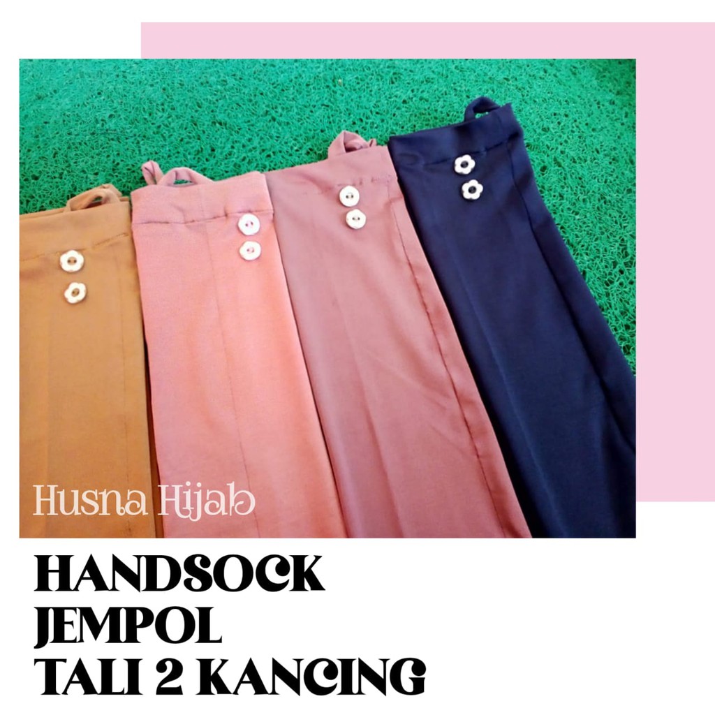 [BRAND HUSNA HIJAB] Handsock Jempol Tali 2 Kancing / Handsock Kancing