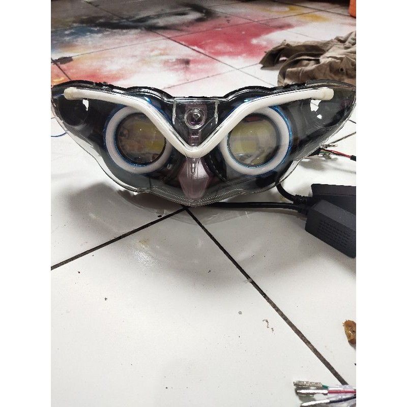 LAMPU PROJIE PROJI ALIS DAN REFLEKTOR LAMPU DEPAN JUPITER Z BURHAN TINGGAL PASANG