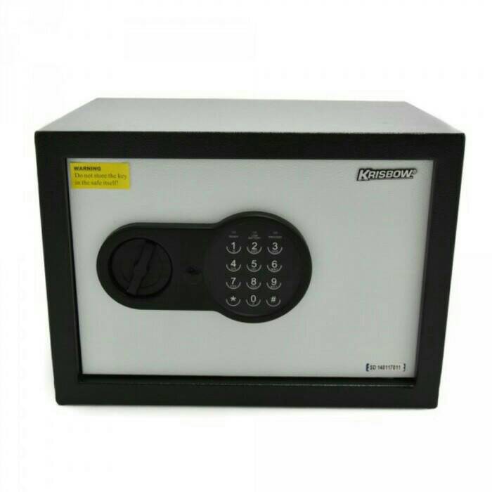 Brankas Mini Hitam | Krisbow Kotak Penyimpan Barang Brankas 20et 1/2