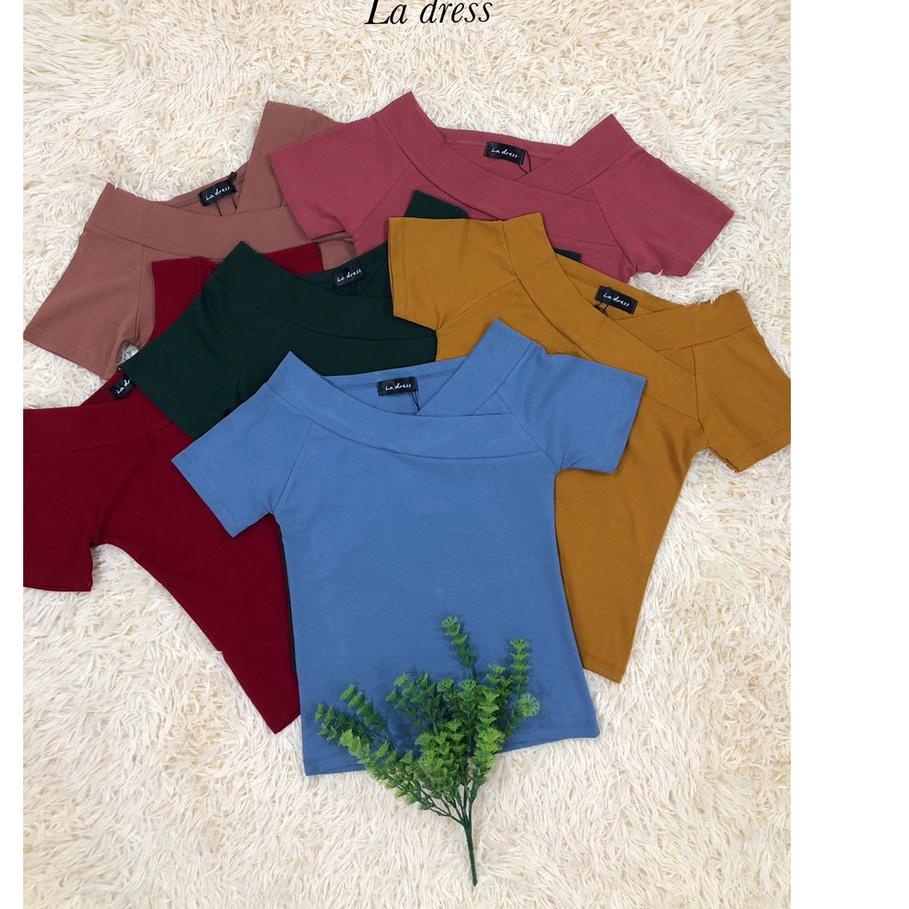 ☜ LA DRESS | KAOS KERAH SILANG | ORIGINAL IMPOR THAILAND ❁