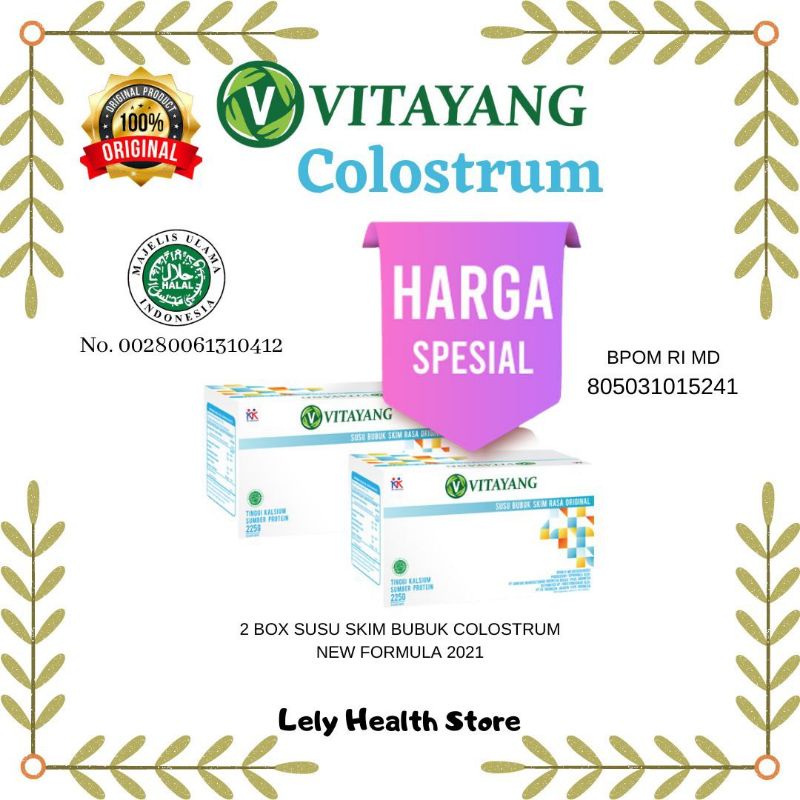 

Vitayang Colostrum Susu Bubuk Skim (2×15 Sachet) Pendongkrak Imun Tubuh 100% Original KK INDONESIA