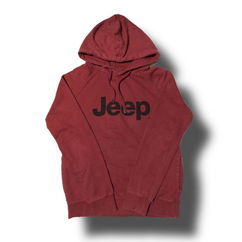 hoodie jeep merah second original
