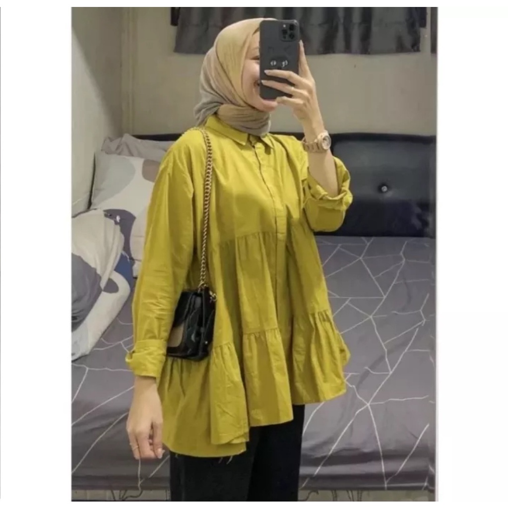 CLAIRE BLOUSE BASIC BLOUSE M-L-XL atasan terbaru