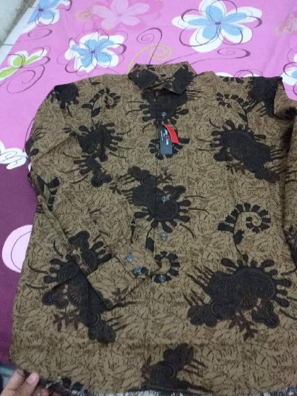 Colin Dion | Baju Batik Pria Coklat | Kemeja Batik Pria Slimfit Lengan Panjang Cd160