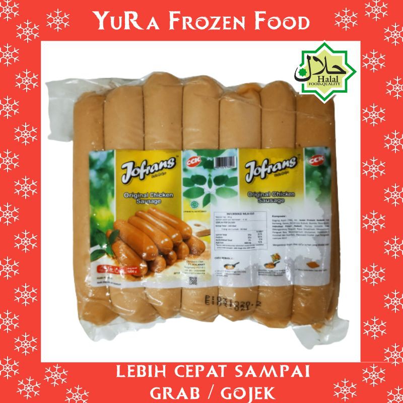 

Chicken Sausage JOFRANS Sosis Ayam / Sapi 1Kg Isi 14 Jumbo