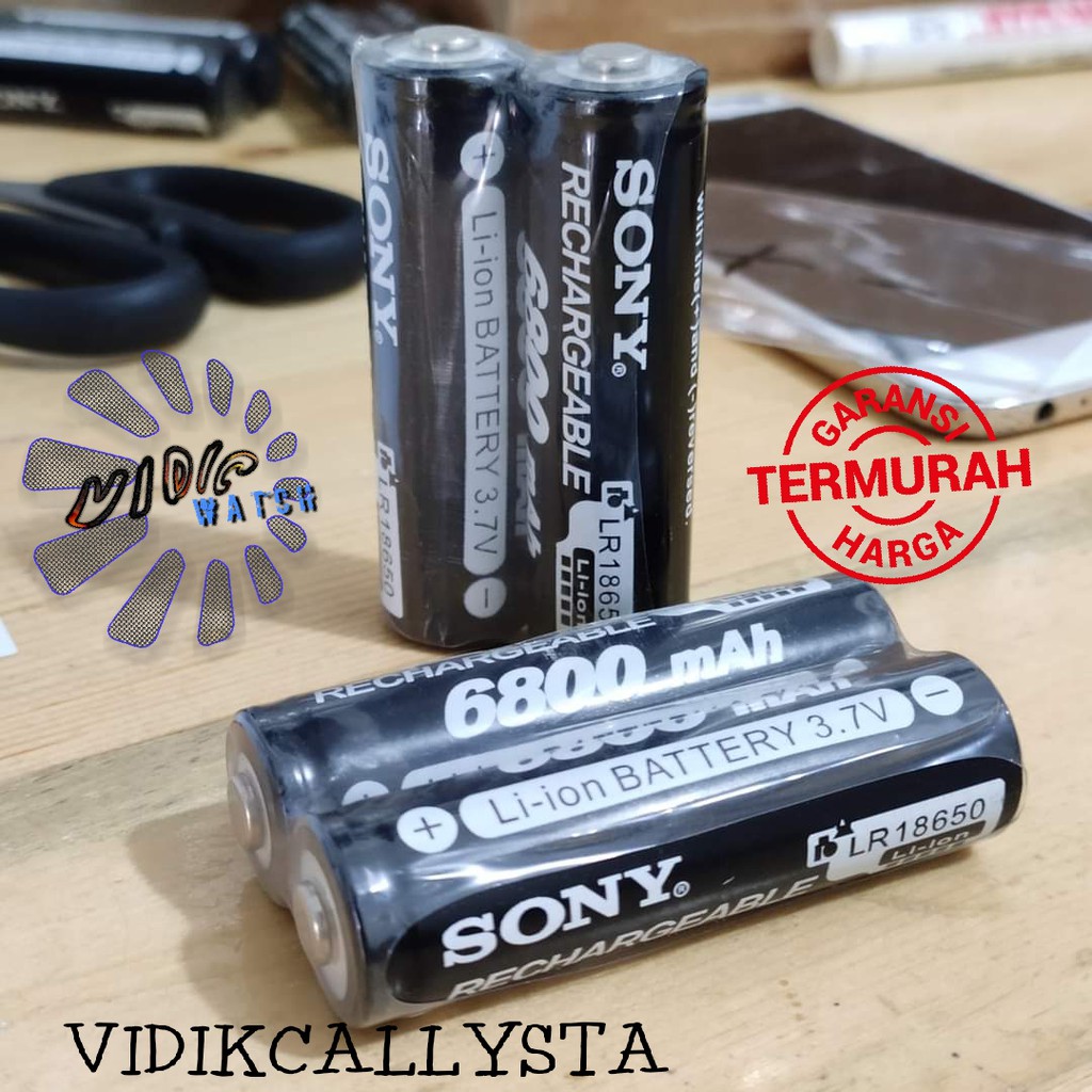 BATU BATEREI BATREI BATTERY SONY 18650 RECHARGEABLE 6800mAh