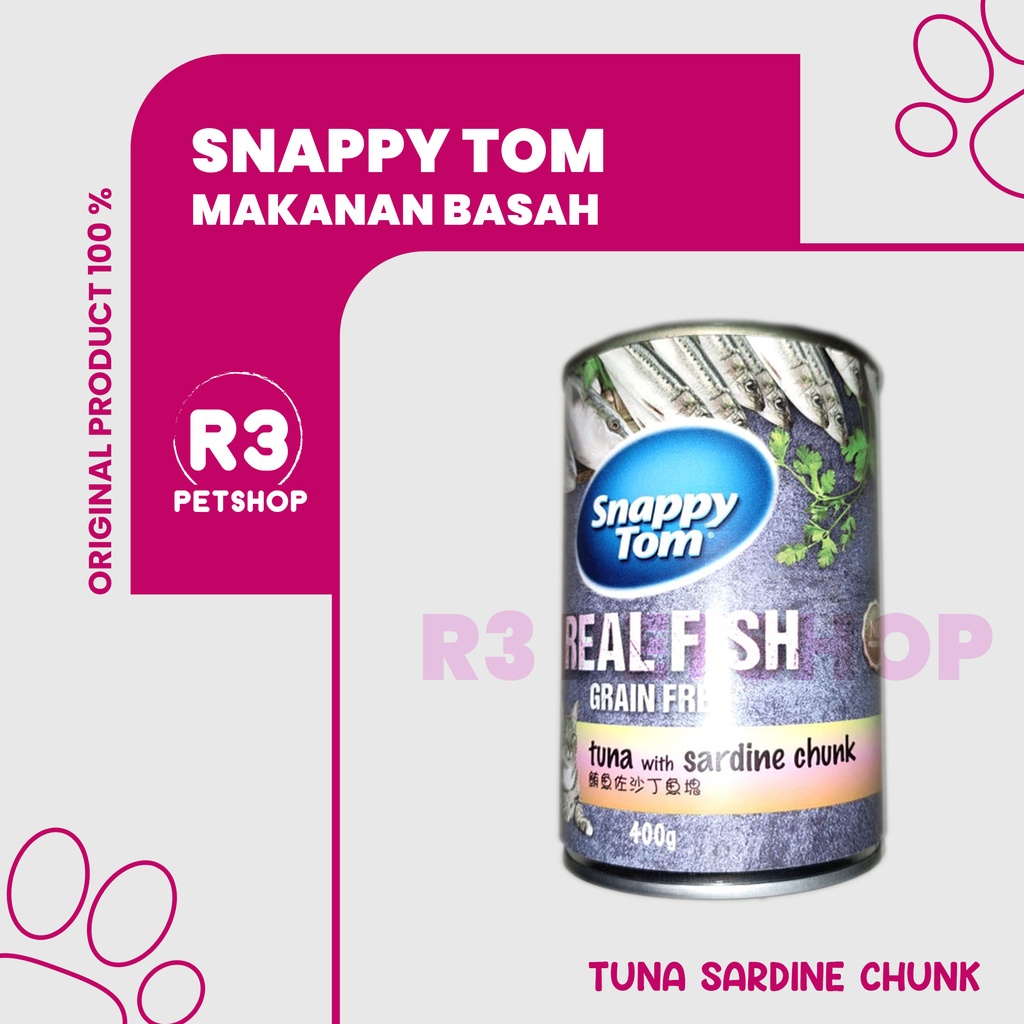 Snappy Tom 400g All Varian Makanan Kucing kaleng