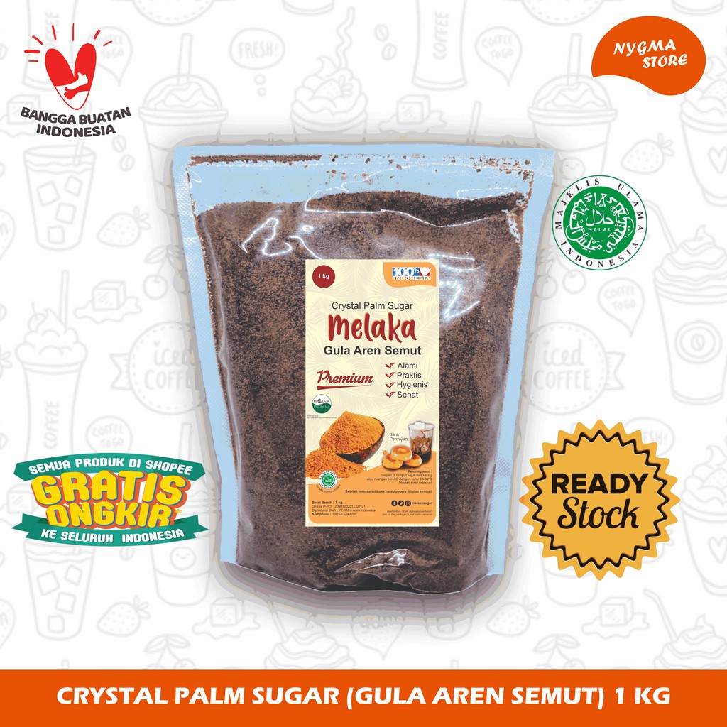 

Gula Aren Semut Asli 1 kg MELAKA Bubuk Sachet Palm Sugar Brown Sugar Organik Harga Pabrik