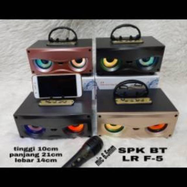 Speaker bluetooth + mic speaker aktif portabel F5