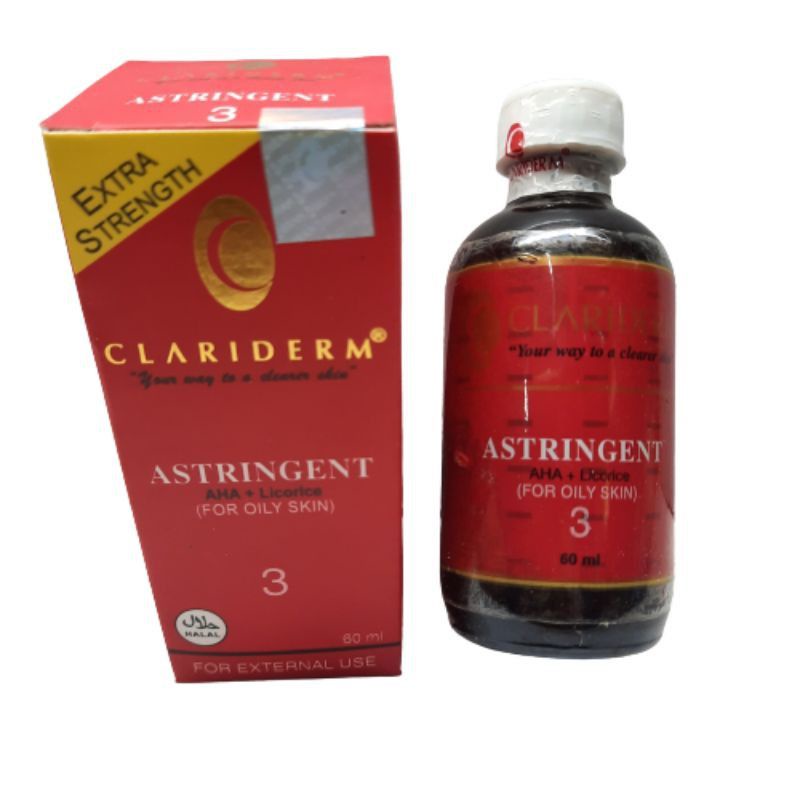 Toner Clariderm 60ml - Toner Pembersih Noda Hitam