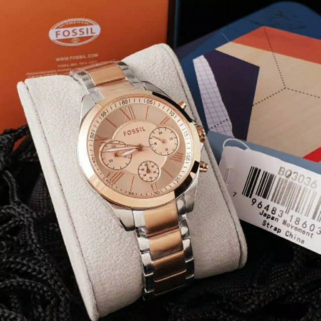 JAM TANGAN WANITA ORIGINAL MERK FOSSIL BQ 3036