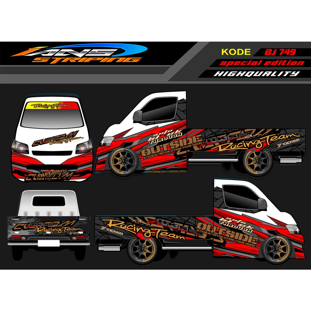 VARIASI STICKER MOBIL PICK UP GRANMAX , CARRY , L300 / DECAL PICK UP / DECAL GRANMAX / DECAL STICKER MOBIL