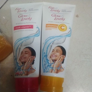 Jual facial foam//sabun muka fair& lovely//glow n lovely100ml | Shopee