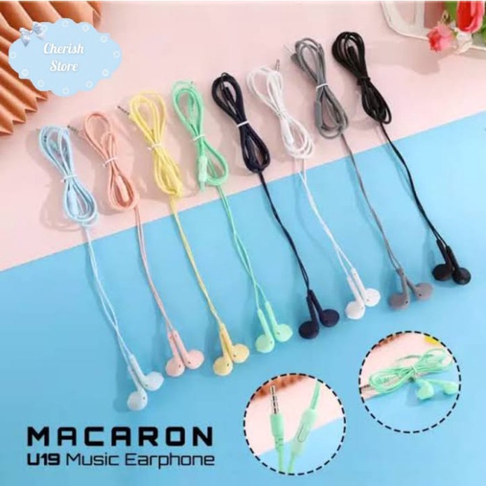 HANDSFREE U19 MACAROON HEADSET WARNA WARNI