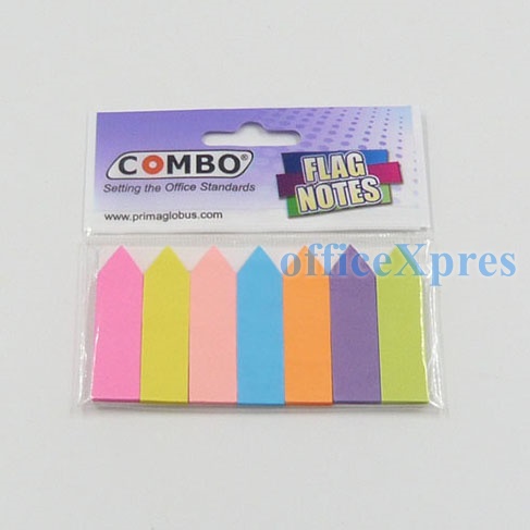 Combo Sticky Notes / Memo SNT 653 AN (Neon) (1.5 x 2”) / Memo Tempel / Post it / Index Mark-584-7P (1.8 x 0.5”)