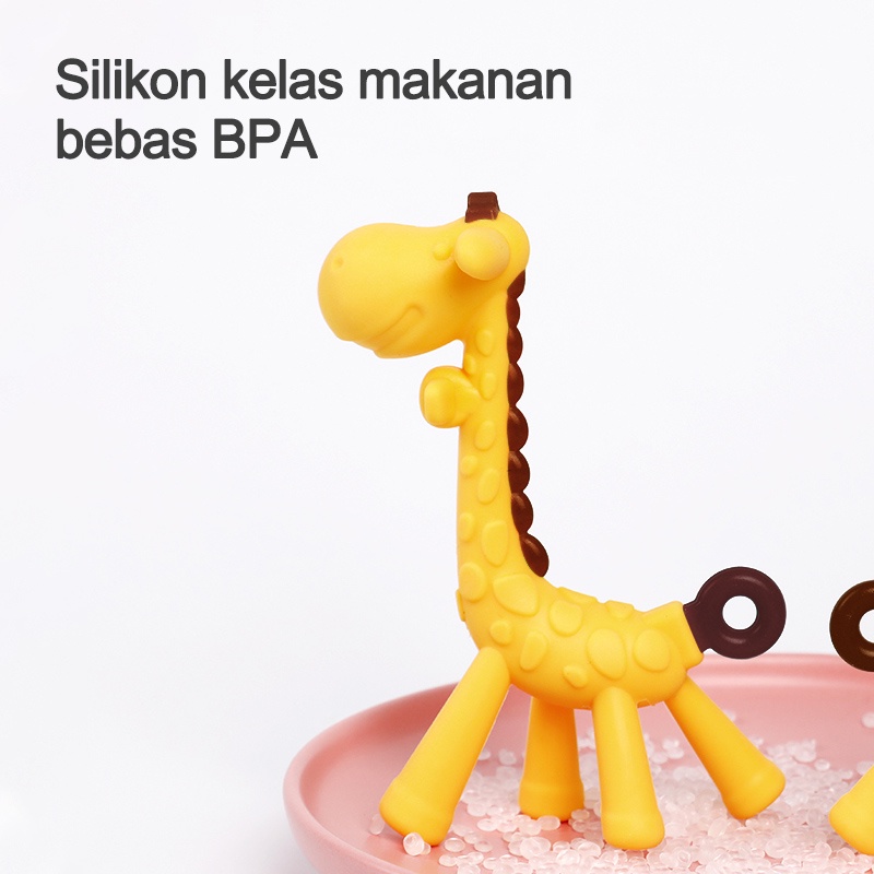 Teether Jerapah/Teether bayi/Teether Gigitan Bayi Giraffe/Jerapah teether  L70