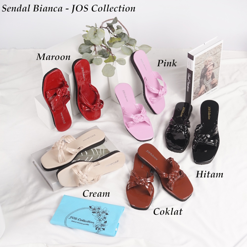 Sandal Wedges Wanita Model Selop - Bianca by JOS Collection